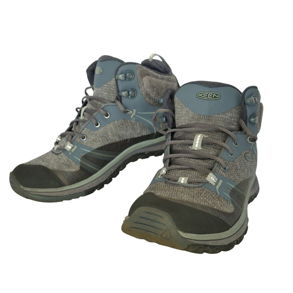 KEEN Terradora Mid Waterproof‎ Hiking Boots Grey Blue Womens 5.5 1019875